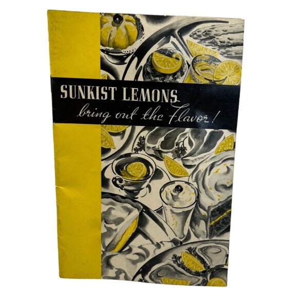 Vintage Sunkist Lemons Recipe Cookbook 1930s Booklet Kitchen Art - Picture 7 of 7